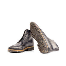 Load image into Gallery viewer, Grey Papiro Patina Leather Moc-Toe Boot
