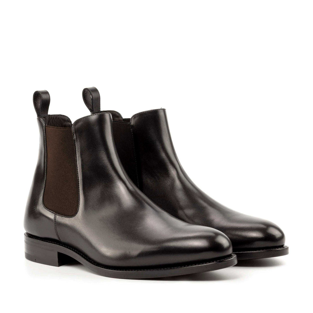 Black Box Calf Leather Chelsea Boot