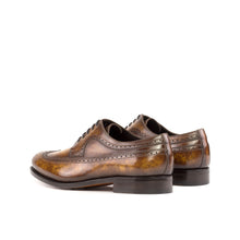 Load image into Gallery viewer, Marble Cognac Patina Leather Longwing Blucher
