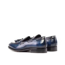 Load image into Gallery viewer, Denim Blue Patina Tassel Loafers
