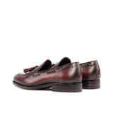 Burgundy Calf Leather Tassel Loafers