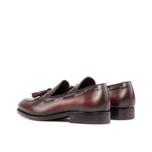 Load image into Gallery viewer, Burgundy Calf Leather Tassel Loafers
