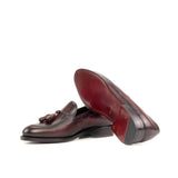 Burgundy Calf Leather Tassel Loafers