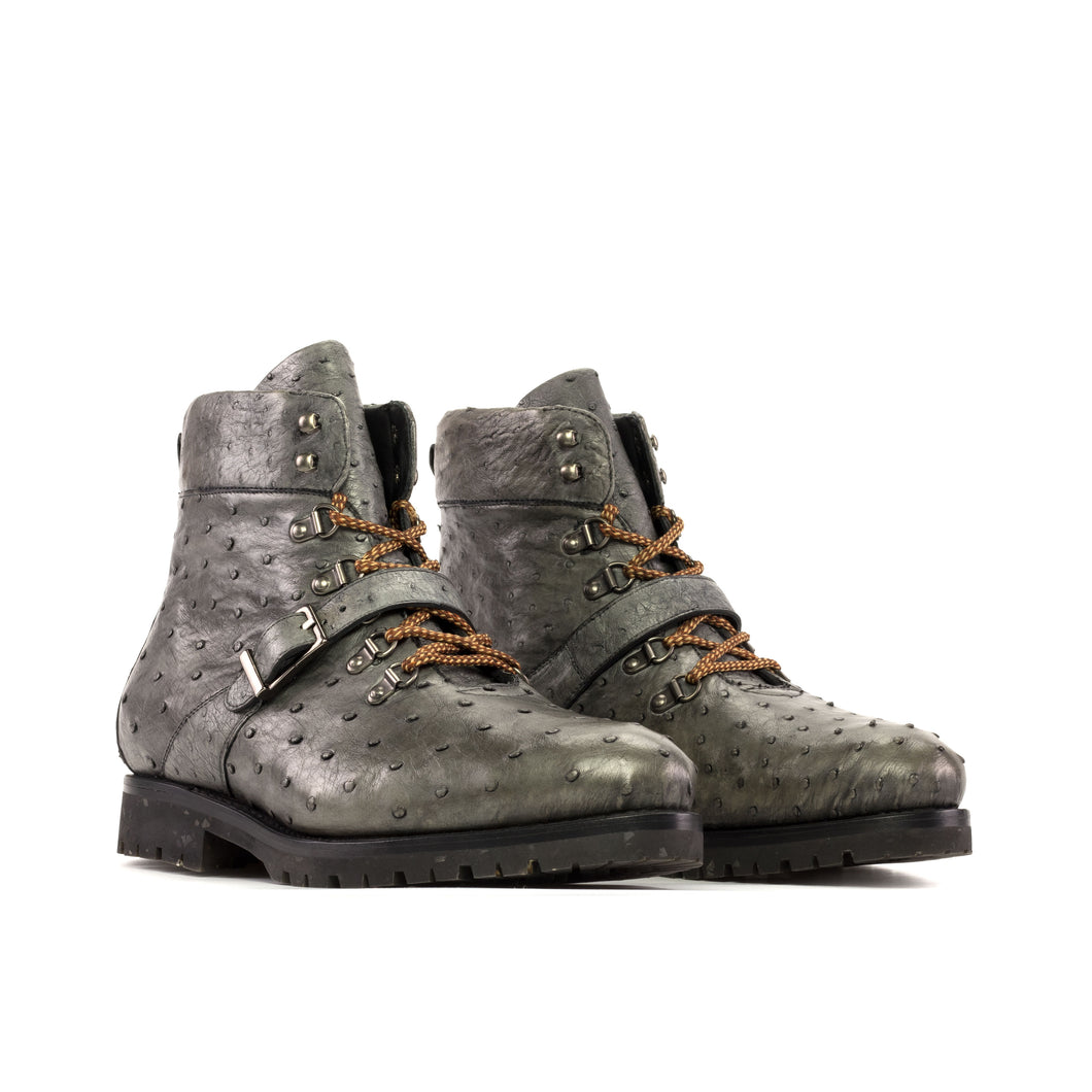 Grey Ostrich Hiking Boots