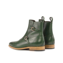Load image into Gallery viewer, Forest Green Calf Leather Double Monk Boots
