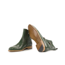 Load image into Gallery viewer, Forest Green Calf Leather Double Monk Boots
