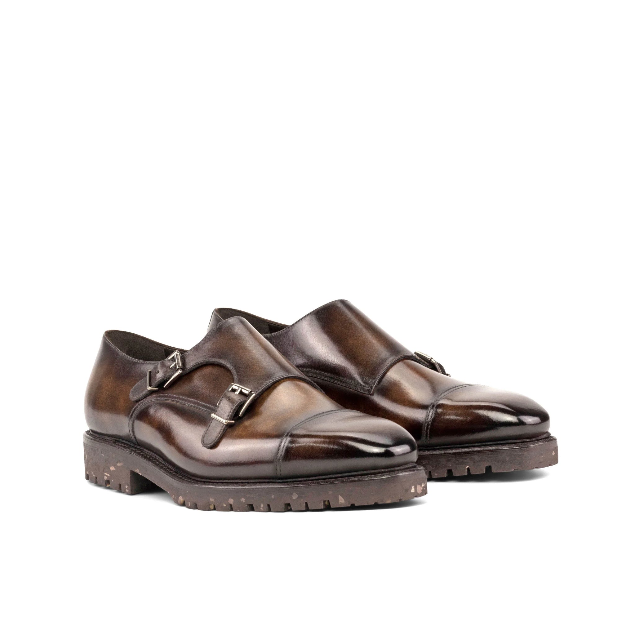 Massimo Matteo Italian Double Monk Double Strap Shoes NEW size 9.5 MASSIMO DUTTI brown suede double monk strap wingtip shoes  main image 2