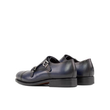 Load image into Gallery viewer, Navy Blue Double Monk Shoes
