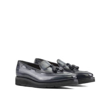 Load image into Gallery viewer, Grey Patina Leather Tassel Loafer
