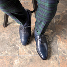 Load image into Gallery viewer, Navy Blue Saddle Shoes
