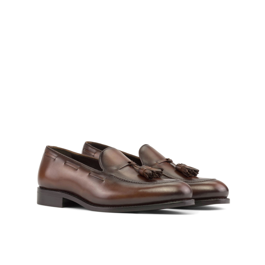 Medium Brown Calf Leather Tassel Loafer