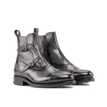 Load image into Gallery viewer, Grey Patina Double Monk Boots
