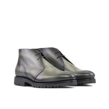 Load image into Gallery viewer, Grey Painted Calf Leather Chukka Boots
