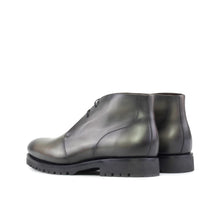 Load image into Gallery viewer, Grey Painted Calf Leather Chukka Boots
