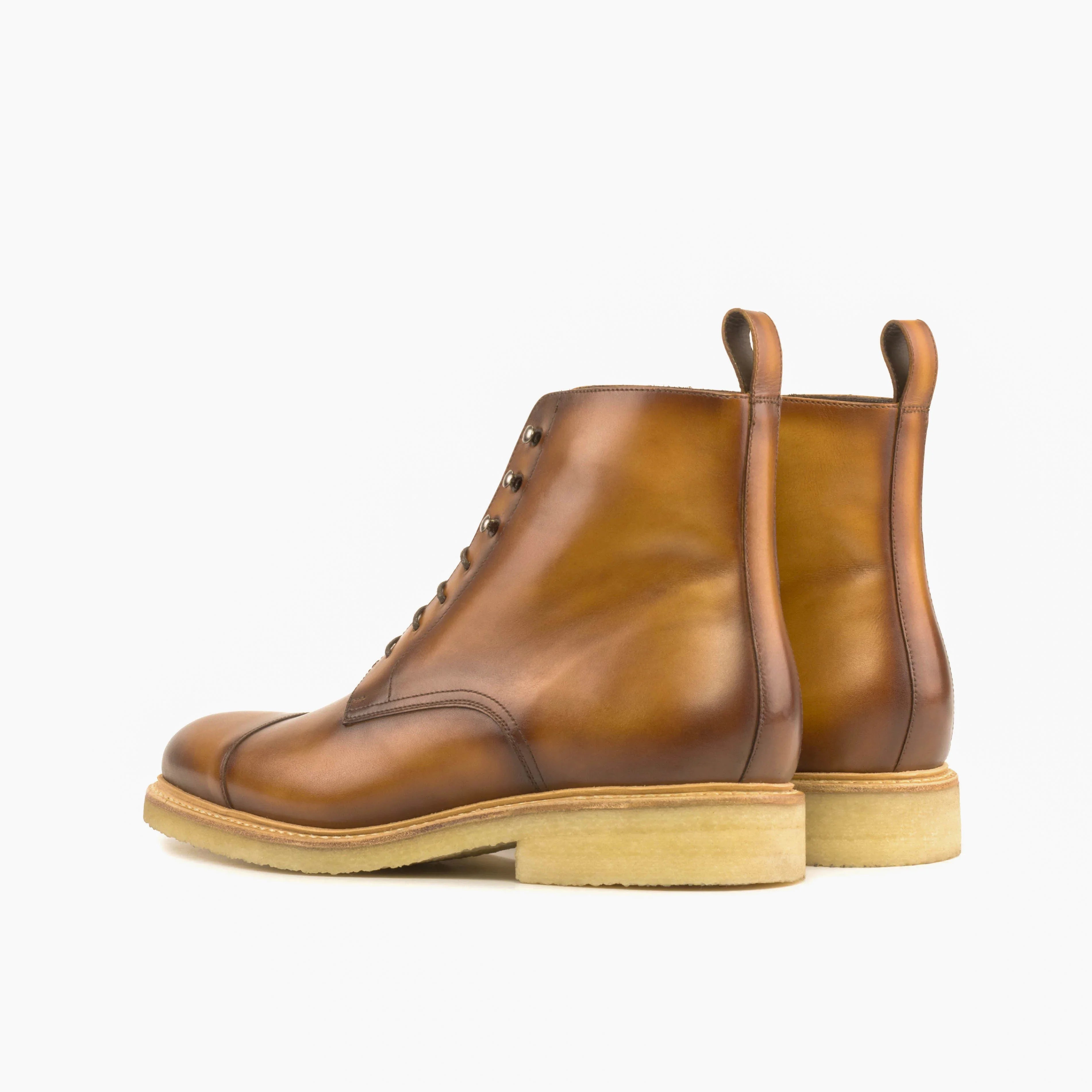 Cognac Painted Calf Leather Jumper Boot