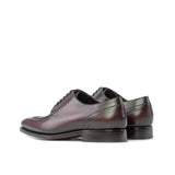 Burgundy Box Calf Leather Split Toe Derby