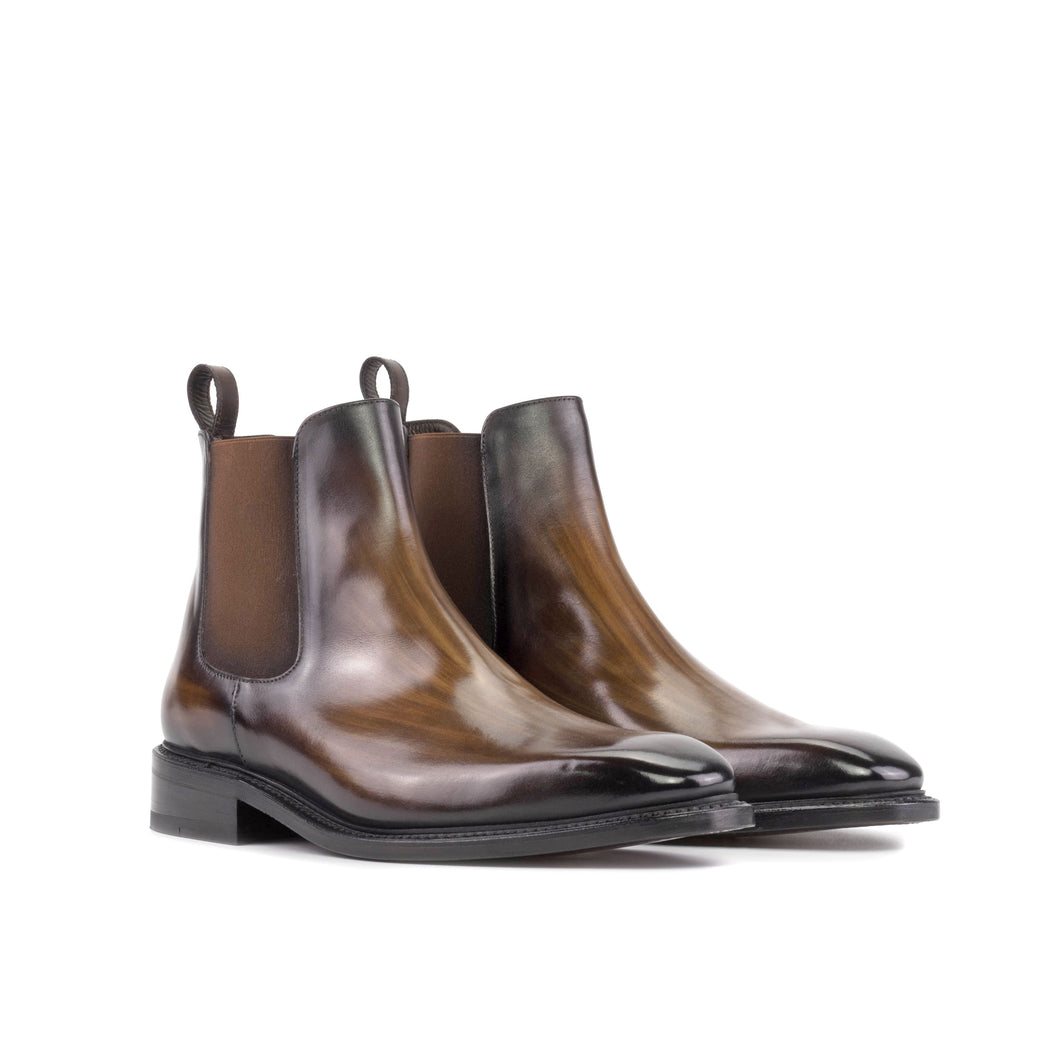 Brown Patina Chelsea Boots
