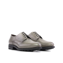 Load image into Gallery viewer, Grey Painted Calf Leather Derby Shoes
