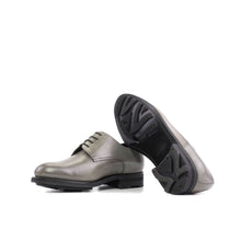 Load image into Gallery viewer, Grey Painted Calf Leather Derby Shoes
