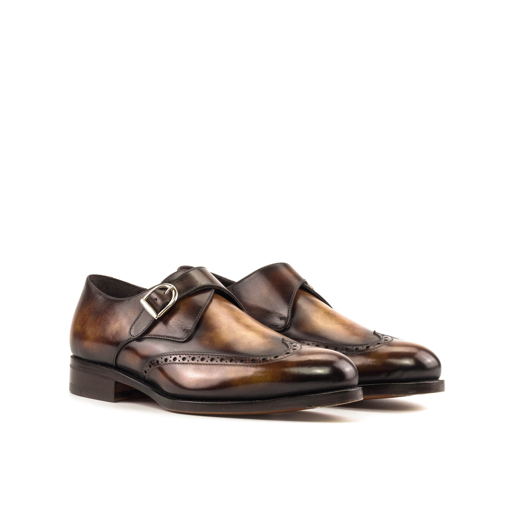 Fire Patina Single Monk Shoes