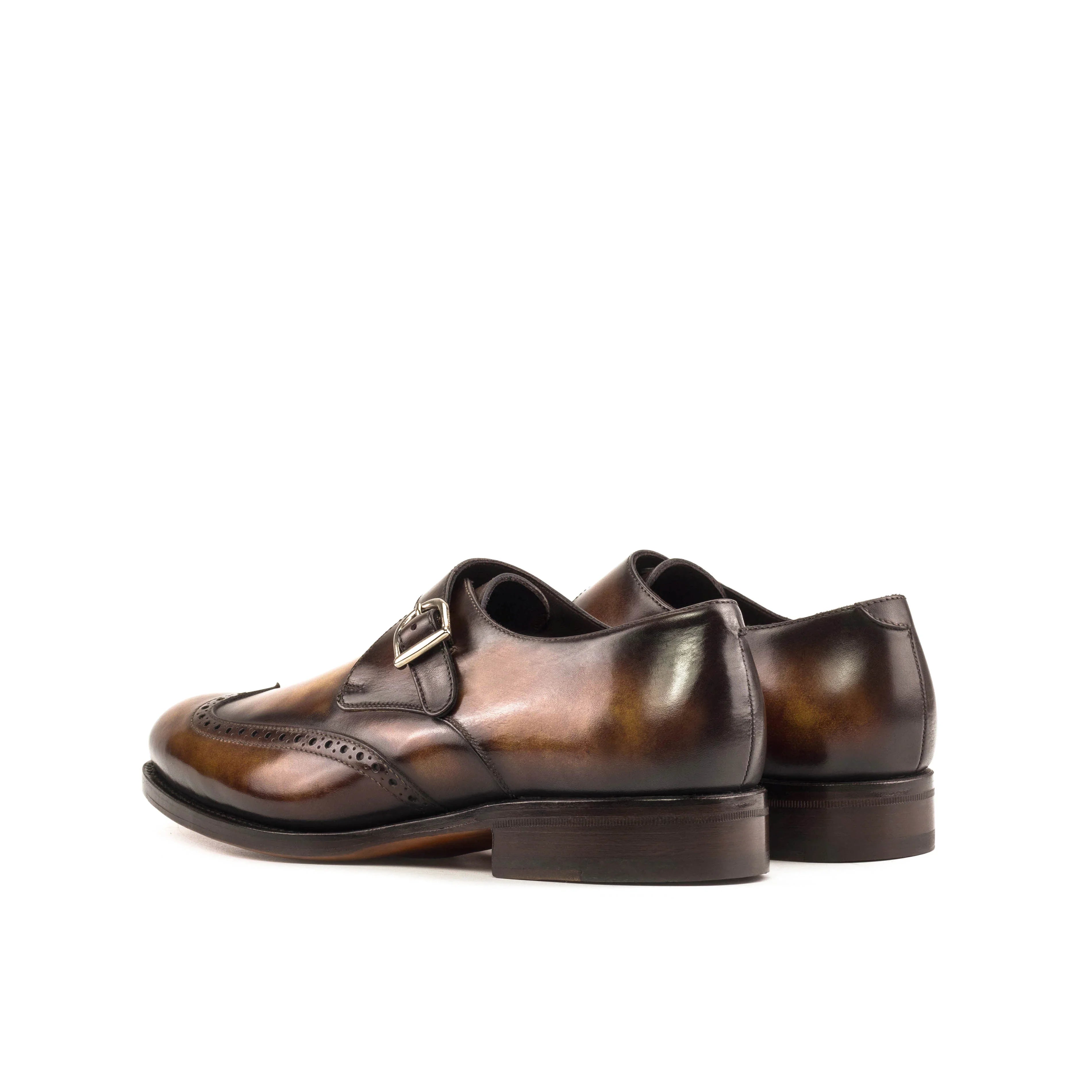 Fire Patina Single Monk Shoes