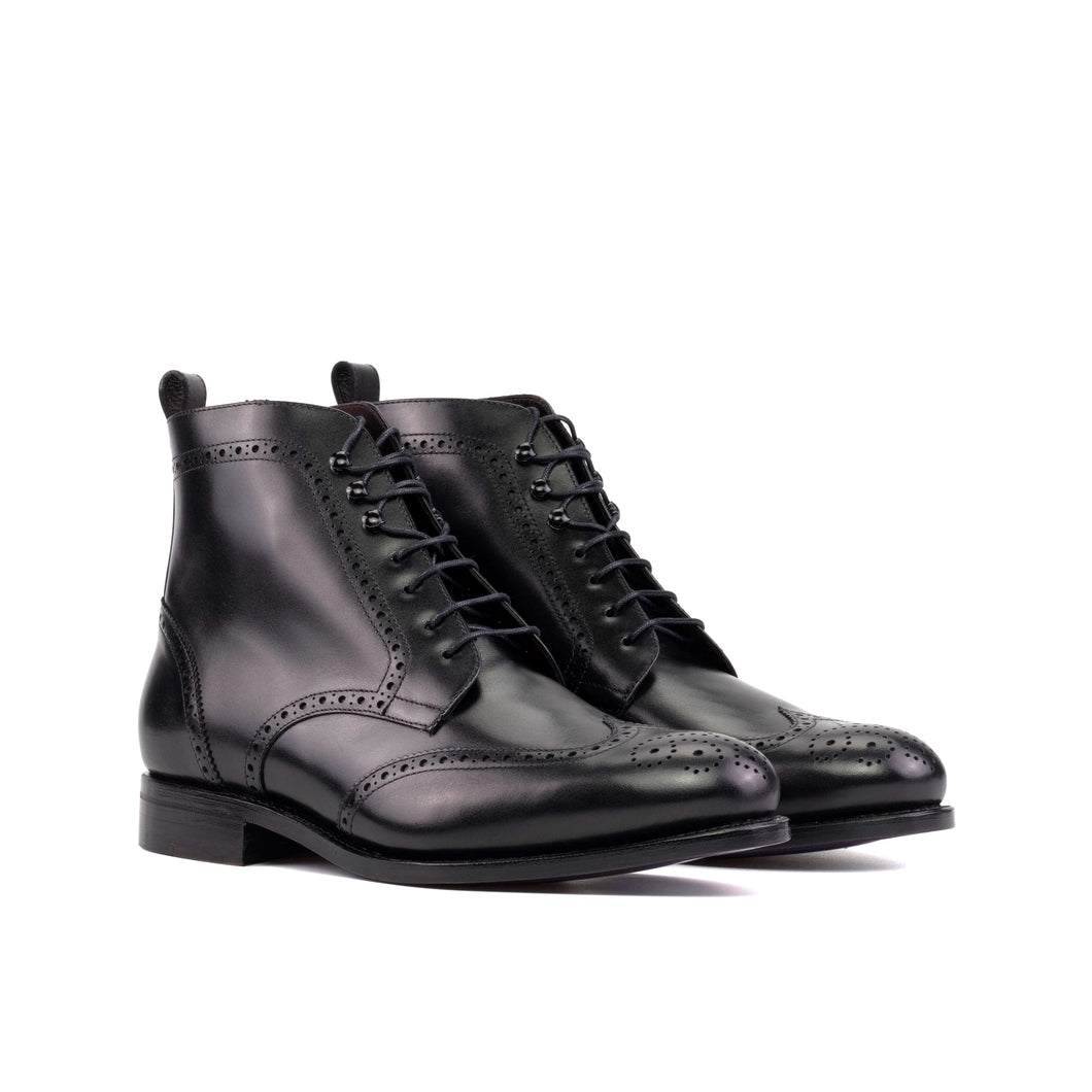 Black Box Calf Leather Brogue Boot