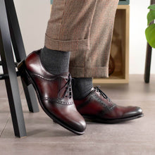 Load image into Gallery viewer, Burgundy Calf Saddle Shoes
