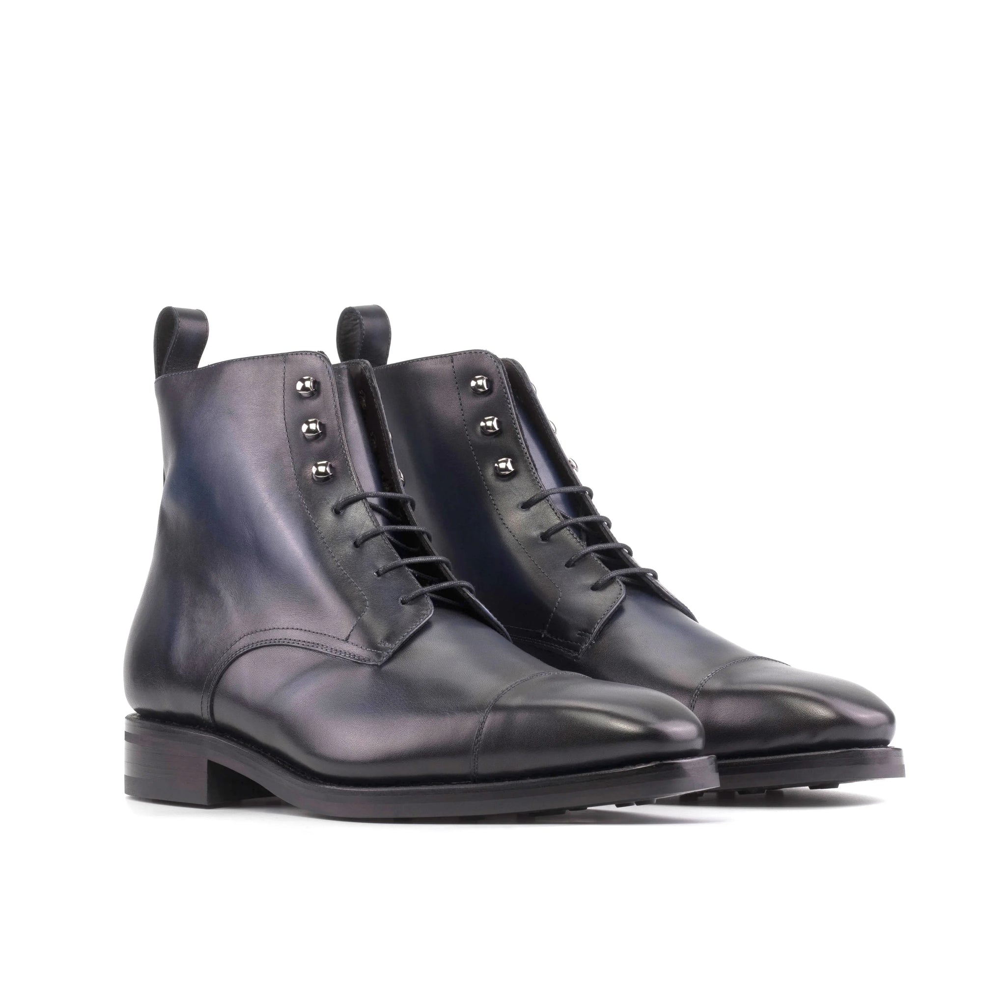 grey mother of the groom dresses Odin Black Square Toe Boots main image 1