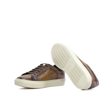 Load image into Gallery viewer, Brown Marble Patina Leather Trainers
