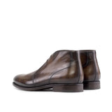 Brown Patina Leather Chukka Boots