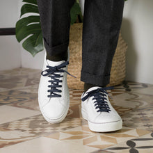 Load image into Gallery viewer, White Nappa Leather Low Kick Trainers
