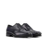 Navy Blue Wingtip Brogue Shoes