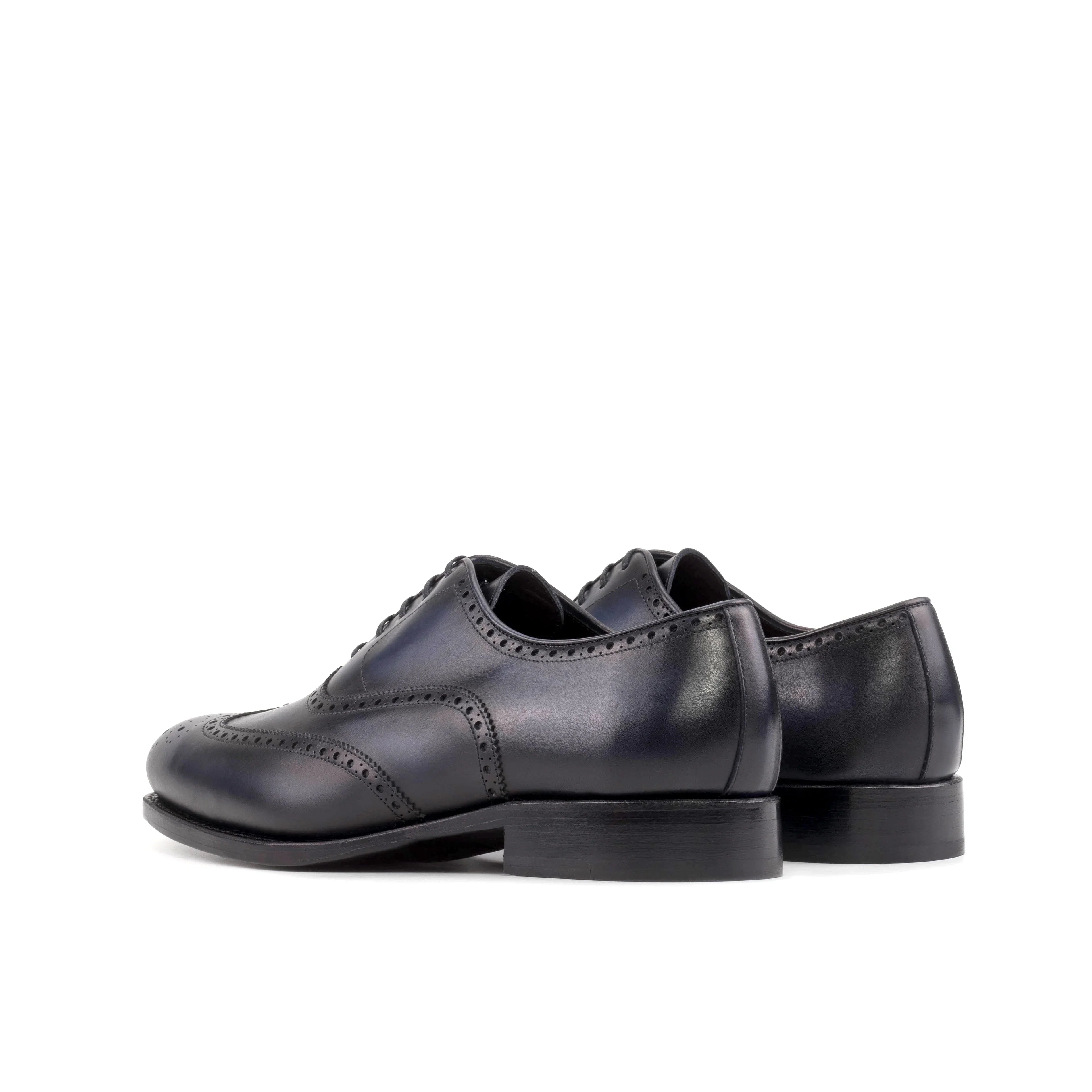 Navy Blue Wingtip Brogue Shoes
