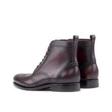 Load image into Gallery viewer, Burgundy Box Calf Leather Brogue Boot
