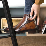 Fire Patina Jodhpur Boots