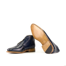 Load image into Gallery viewer, Navy Shell Cordovan Chukka Boots
