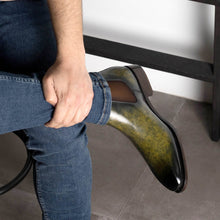 Load image into Gallery viewer, Khaki Patina Chelsea Boots
