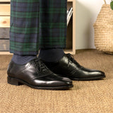 Black Box Calf Leather Saddle Shoes