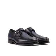 Load image into Gallery viewer, Navy Single Monk Strap Shoes
