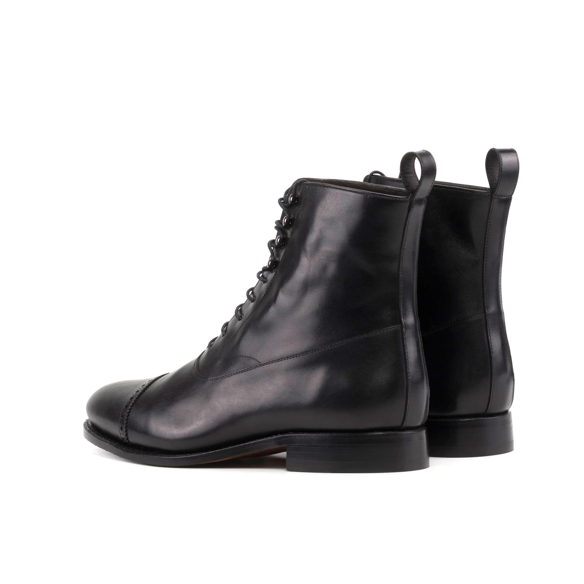Black Box Calf Leather Balmoral Boot - Made To Order 12.5 Black Box Calf Leather Balmoral Boot - Made To Order 12.5