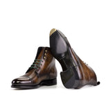 Brown Patina Cap Toe Jumper Boots