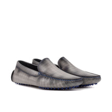 Load image into Gallery viewer, Grey Patina Plain Driving Loafers
