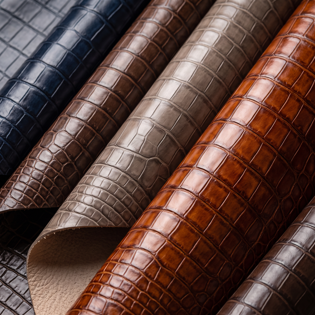 Made with Croco-Embossed Calf Leather