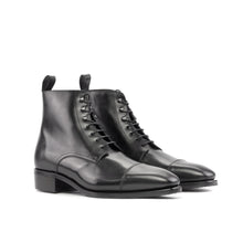 Load image into Gallery viewer, Black Calf Cap Toe Boots
