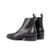 Black Calf Cap Toe Boots