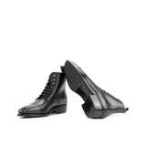 Black Calf Cap Toe Boots