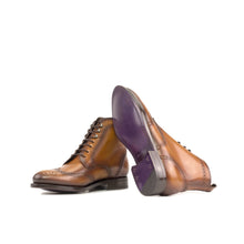 Load image into Gallery viewer, Cognac Calf Leather Brogue Boots

