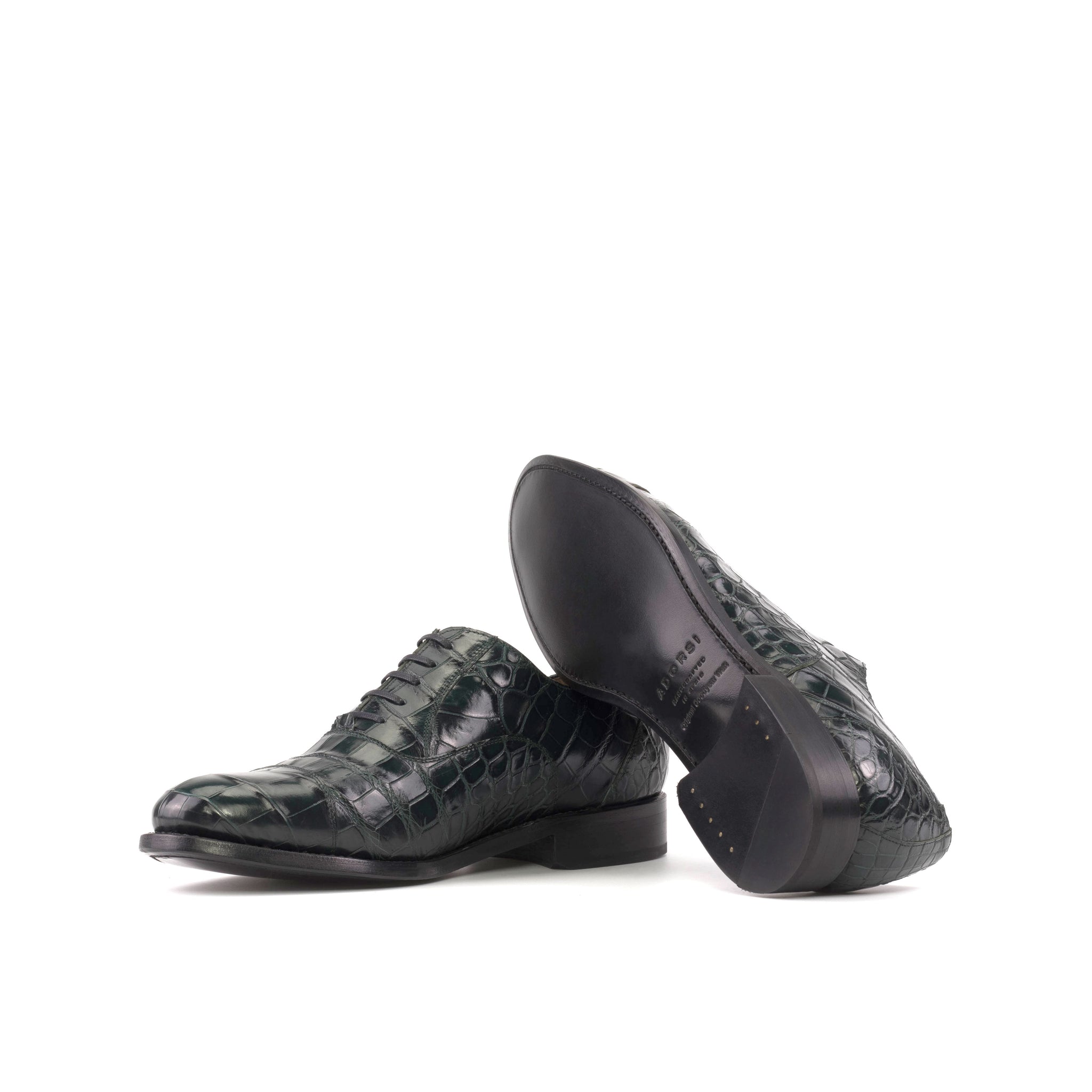 birthday dress to impress Olive Green Alligator Oxford Shoes