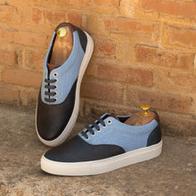 Load image into Gallery viewer, Classic Linen &amp; Leather Top-Sider Trainers
