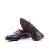 Cognac & navy Penny Loafer Golf Shoes